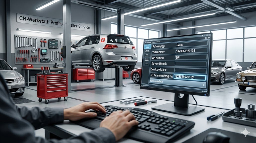 Garage professionnel suisse avec logiciel de diagnostic CH Typengenehmigung